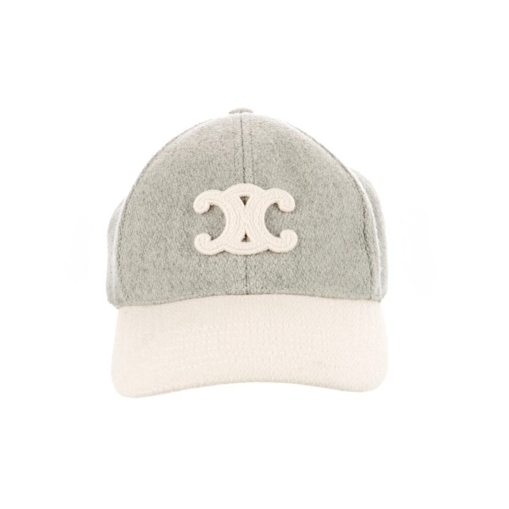 Celine Baseball Cap - Green/Gray & Ivory Wool